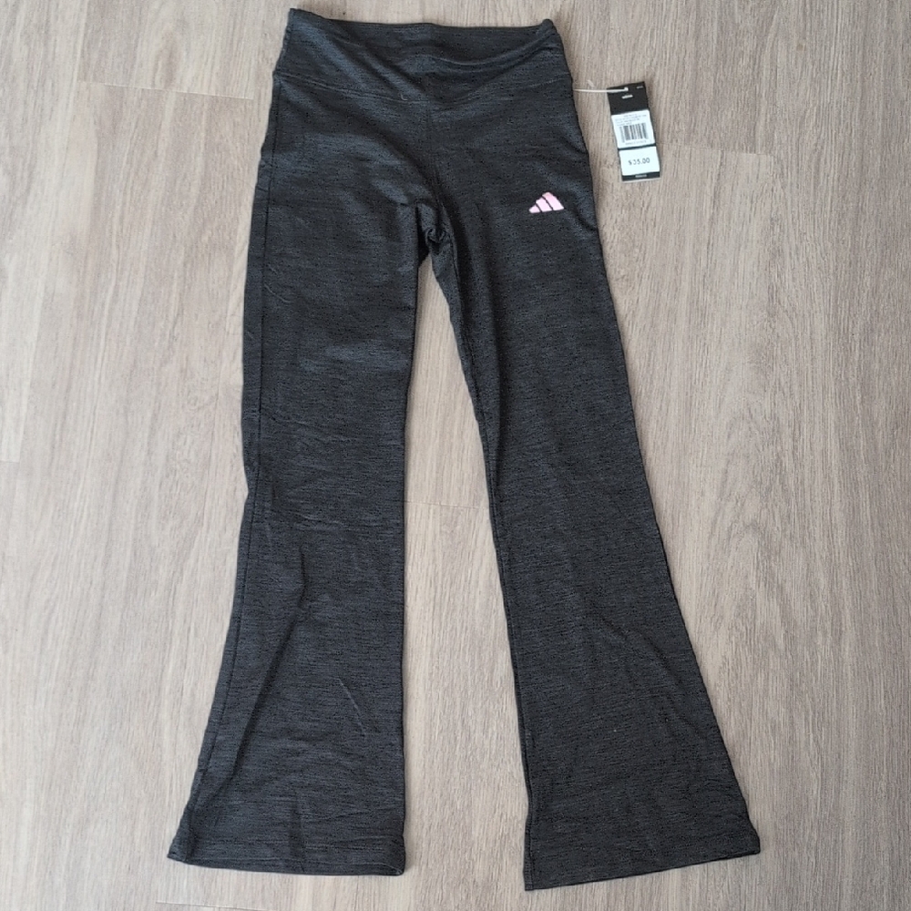 Adidas Kids Charcoal Flared Leggings